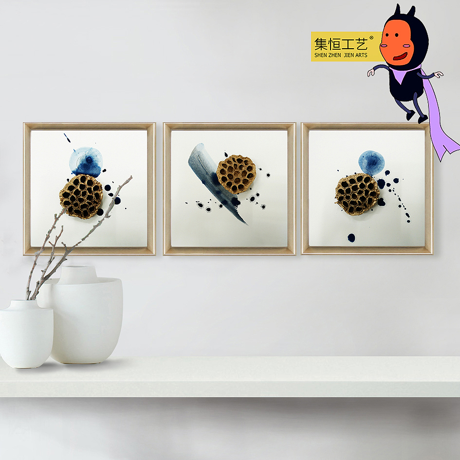实物画；装饰画、效果图、国画、大堂挂画、饰品、摆件、软装配画、室内设计、整体软装、圆框（图ZNjg2ODExMjg=） - 工艺品设计 - 站酷设计师集恒工艺实物画原创素材 - 站酷ZCOOL
