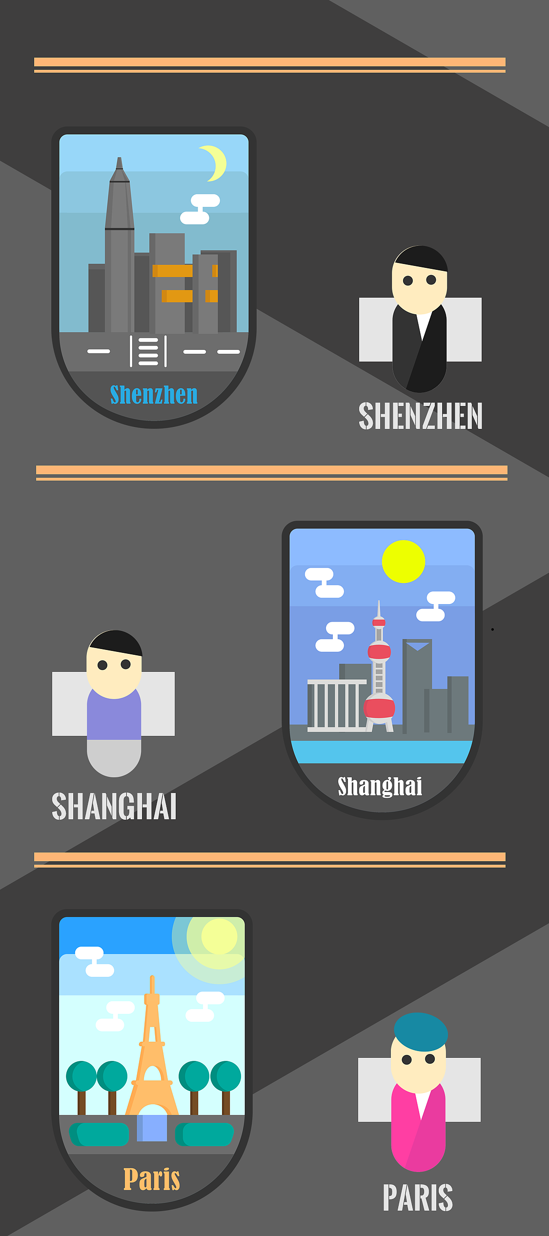 城市插画——书签（图ZMTk5OTY4Mjky） - 其他平面 - 站酷设计师深大呆头鹅原创素材 - 站酷ZCOOL