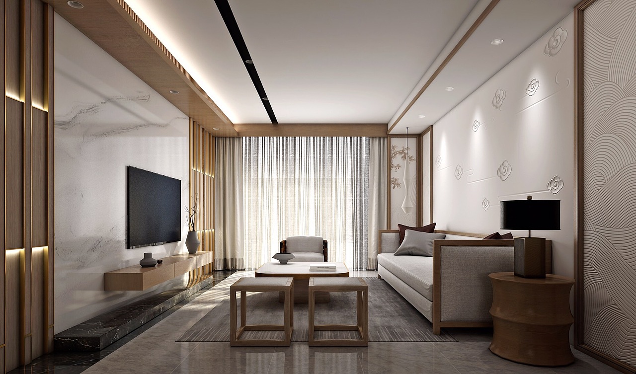 当极简空间融入中式元素 | 骆宏利（图ZMTkyNTY1Mzky） - 家装设计 - 站酷设计师骆宏利原创素材 - 站酷ZCOOL