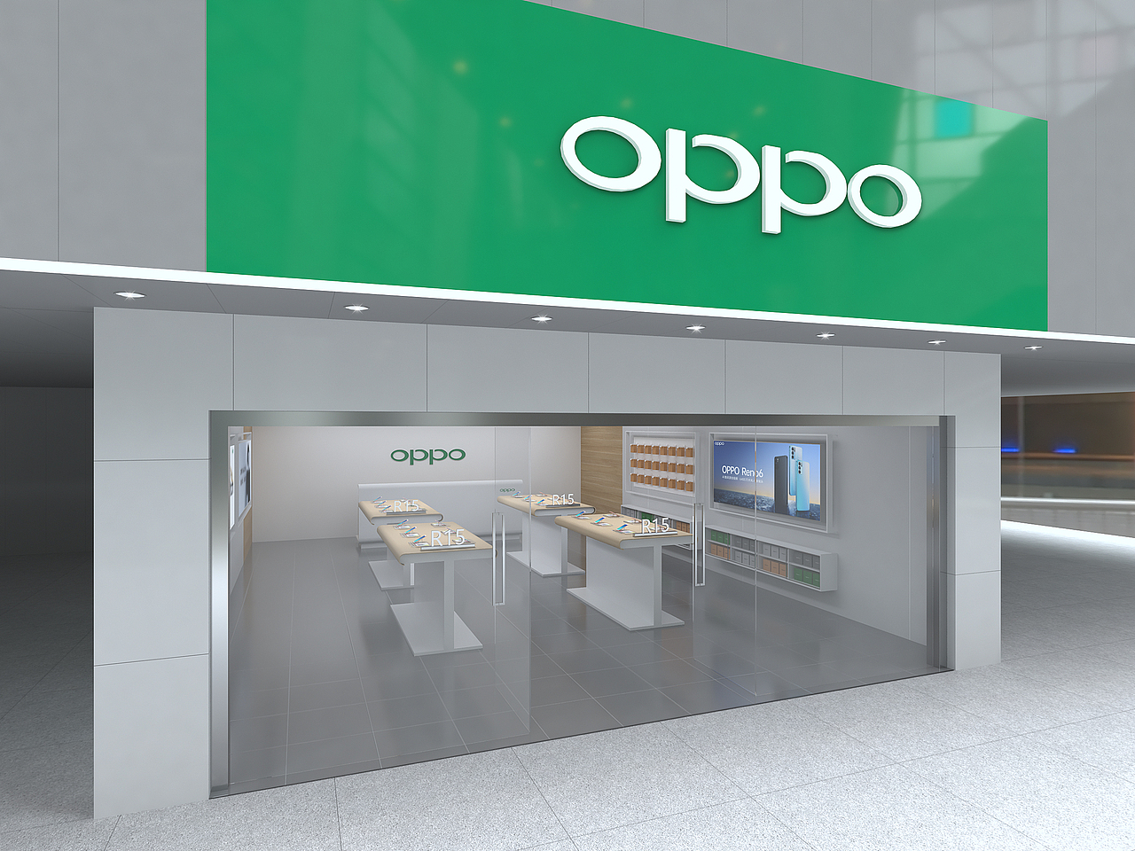 oppo终端门店（图ZMjc3MTI0MTQw） - 商业空间设计 - 站酷设计师ZeroChan2014原创素材 - 站酷ZCOOL