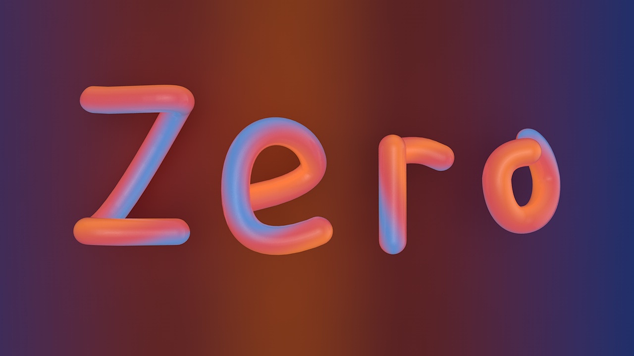 zero 彩虹字建模练习