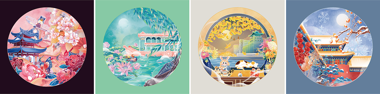 北京四季（图ZMjg5OTgxNDcy） - 商业插画 - 站酷设计师海尔斯原创素材 - 站酷ZCOOL