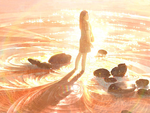 日落海滩