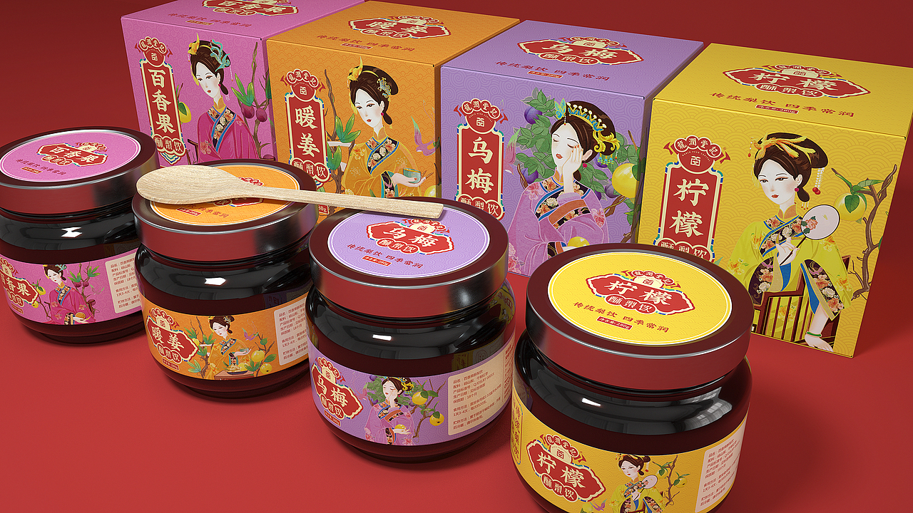 龙润堂记酥梨饮包装设计（图ZMjM0ODk5NDI4） - 包装 - 站酷设计师刘旺旺Design原创素材 - 站酷ZCOOL