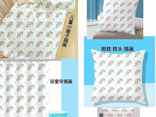 今天小清新的花  插画家纺印花设计图