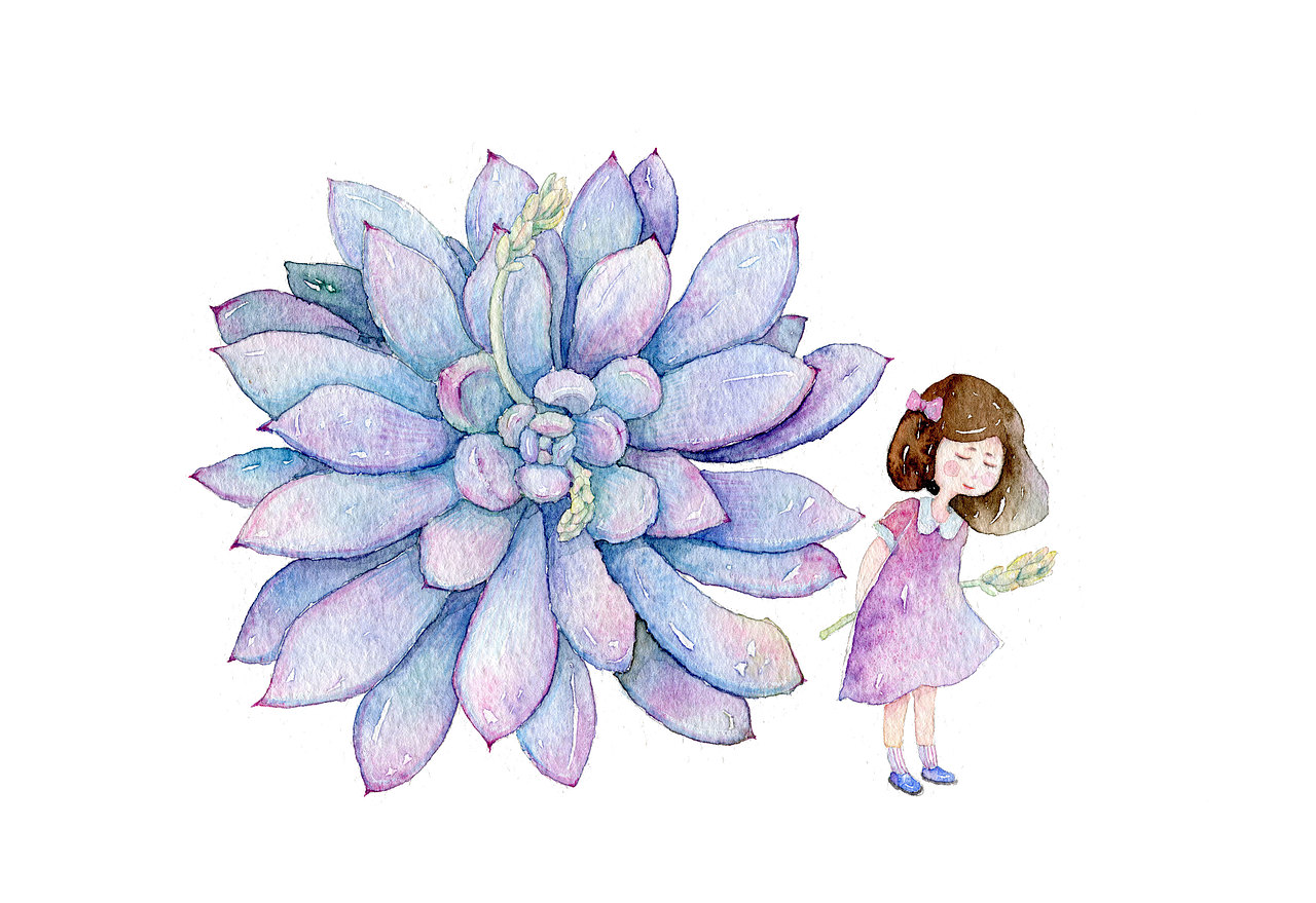 萌萌的多肉植物精灵图系列