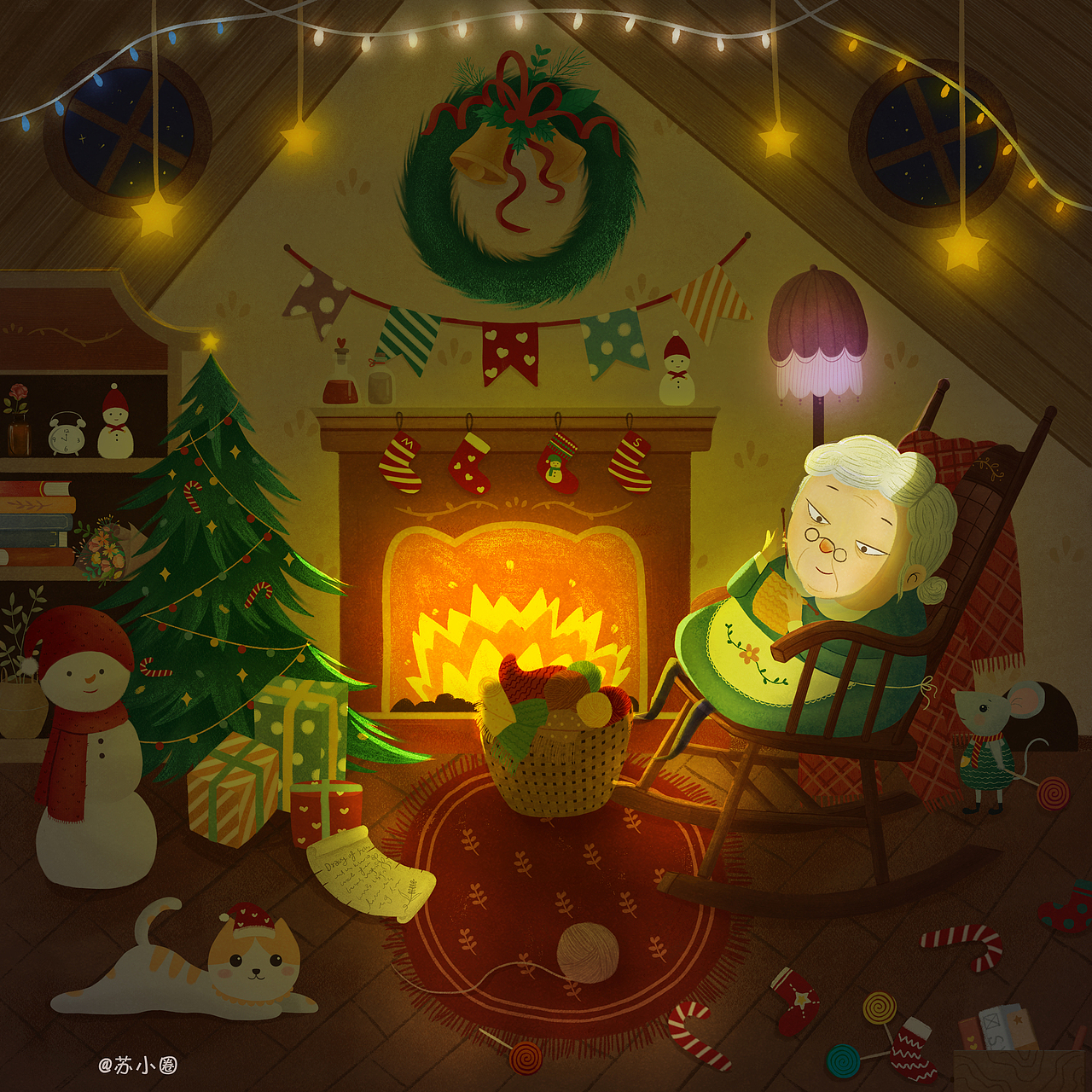 儿童插画圣诞节