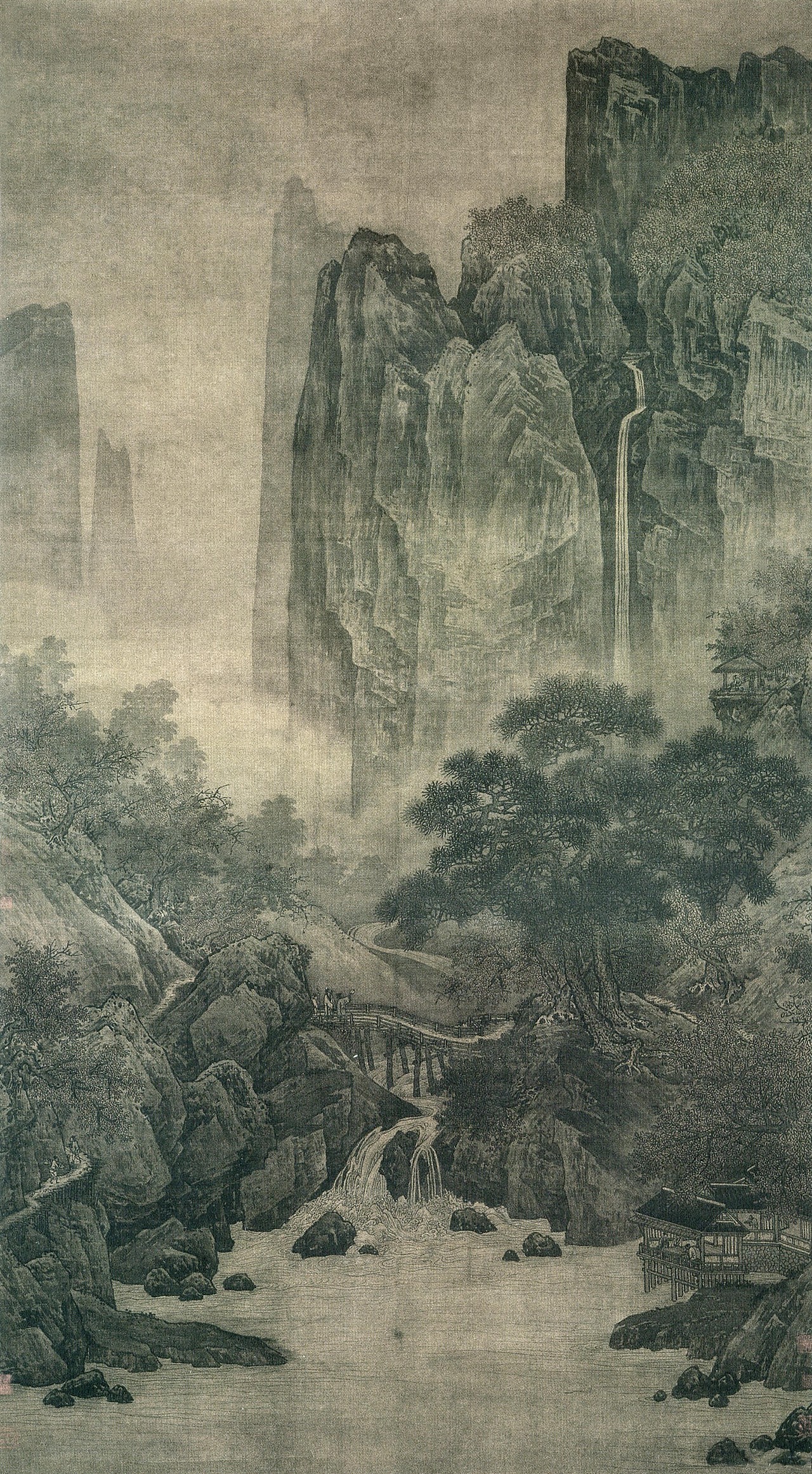 宋 佚名 《秋山红树图》_王满红-站酷zcool