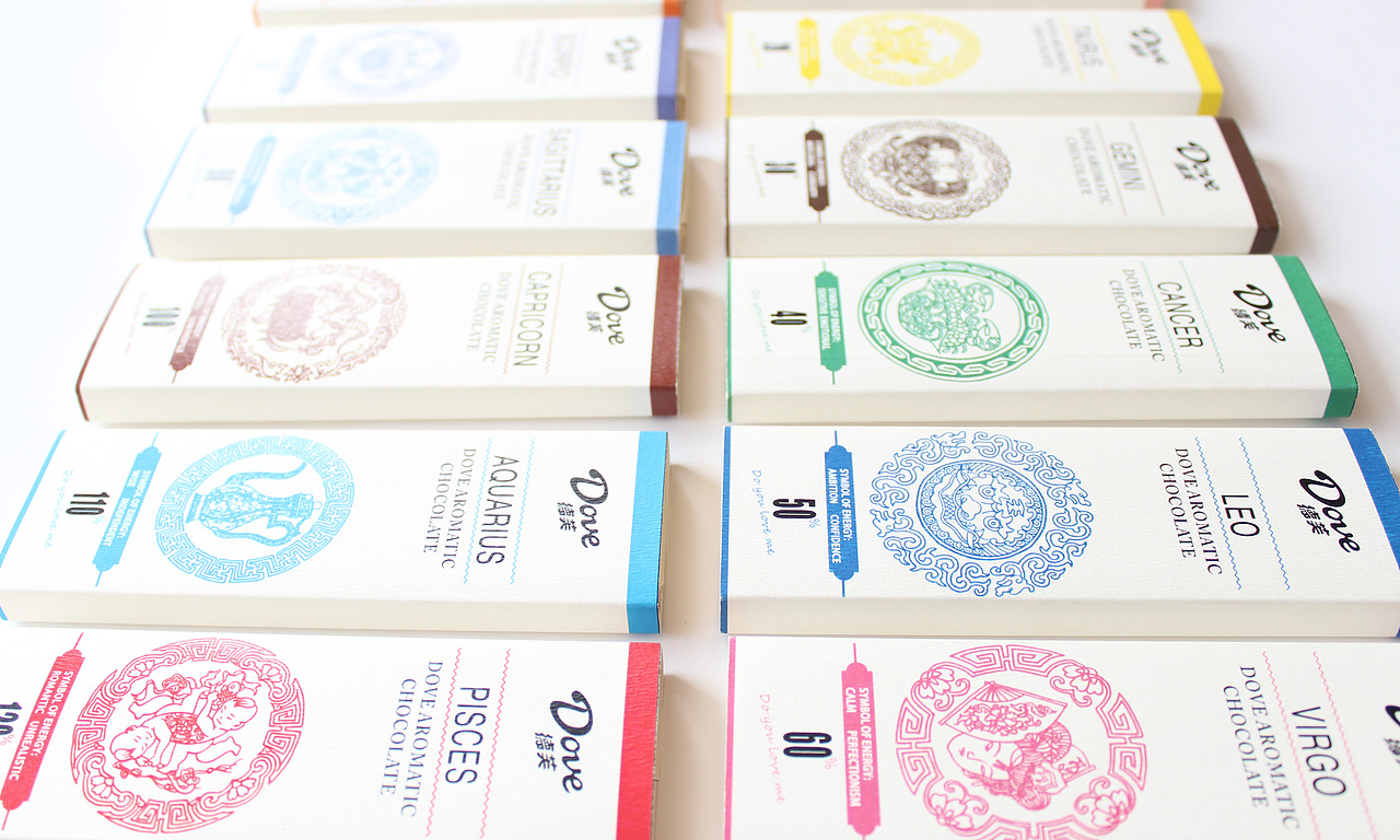 12星座德芙巧克力包装