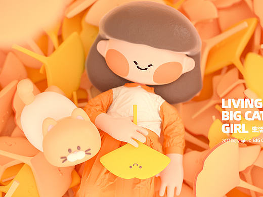 大猫和女孩系列-秋天了