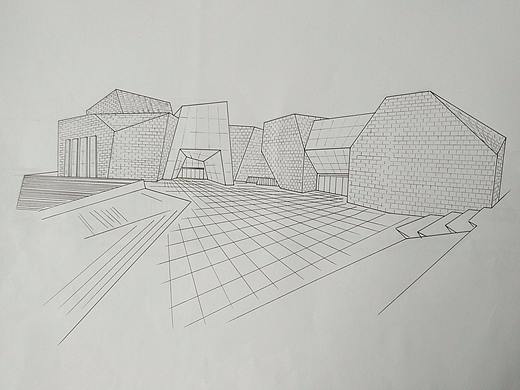 “建筑”线稿