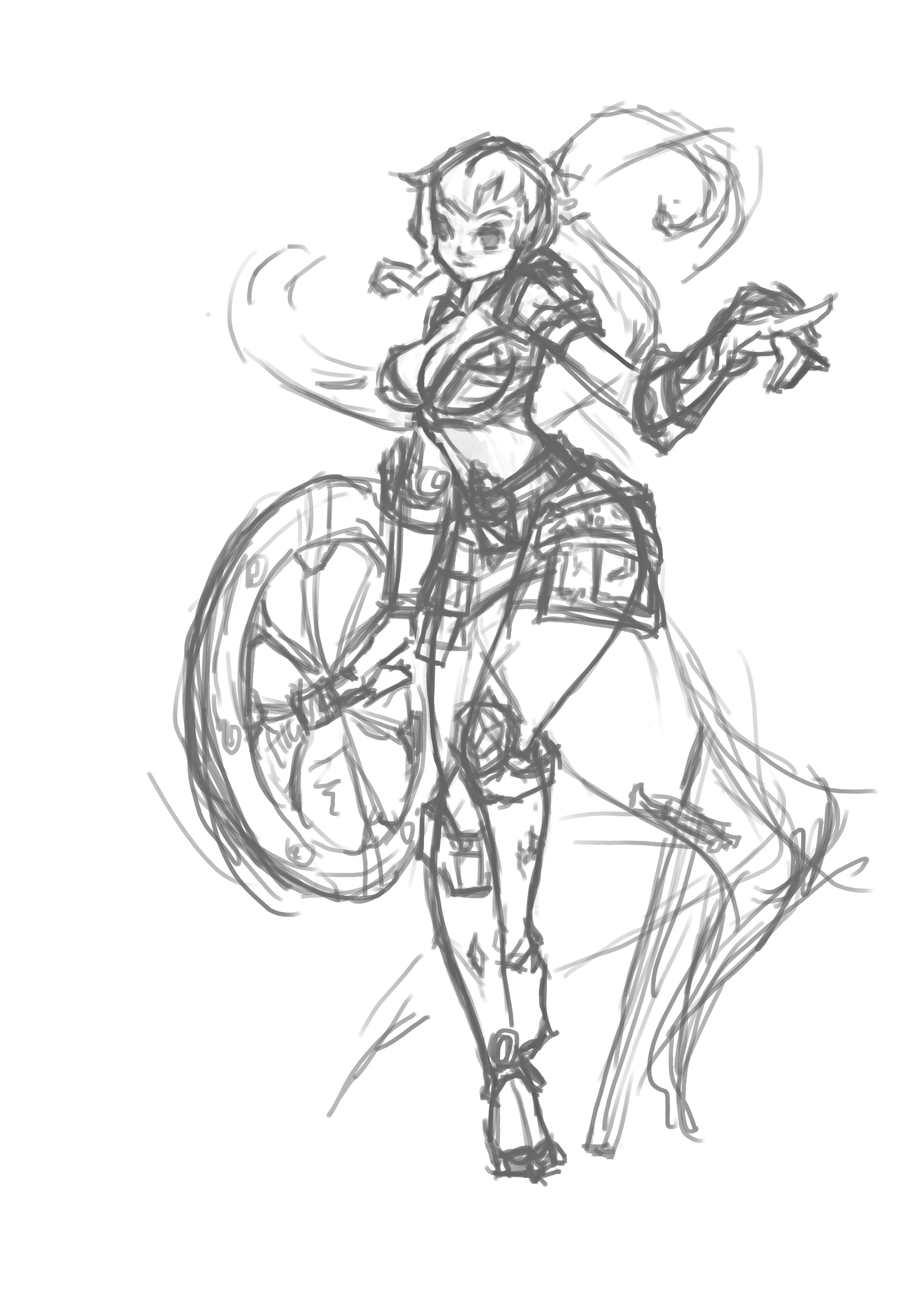 女战士（图ZOTIxNDg0MTI=） - 游戏原画 - 站酷设计师飘飞的余烬原创素材 - 站酷ZCOOL