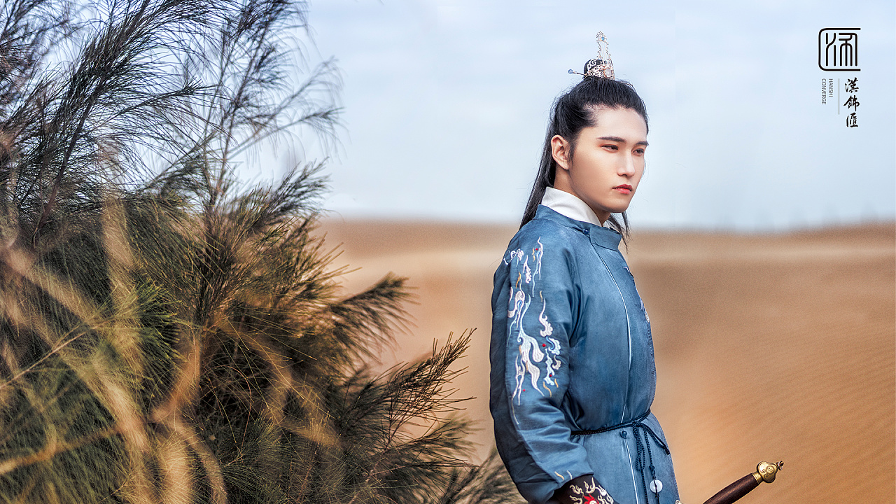 【汉饰汇】鹤·霄-唐制松鹤云纹圆领袍