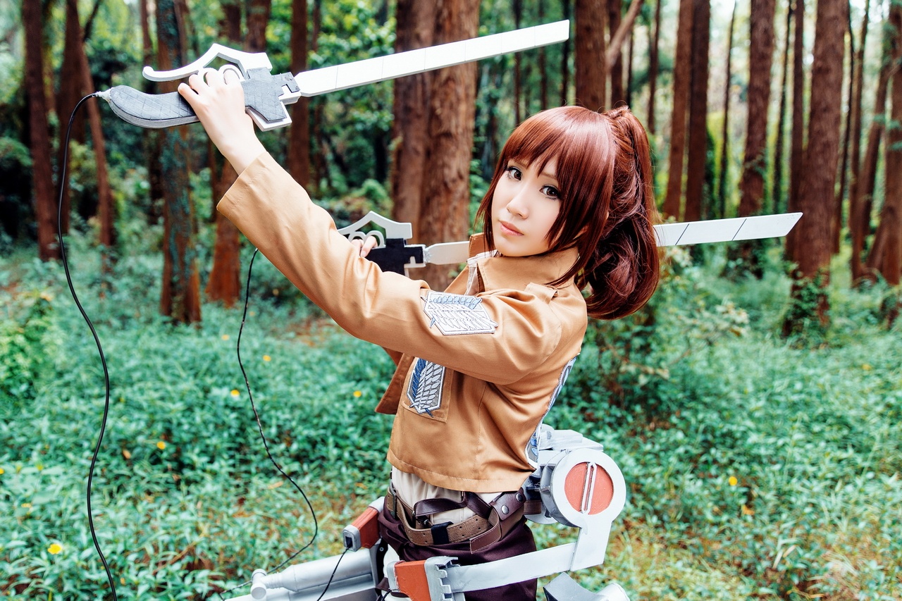 cosplay 进击的巨人 萨莎·布劳斯