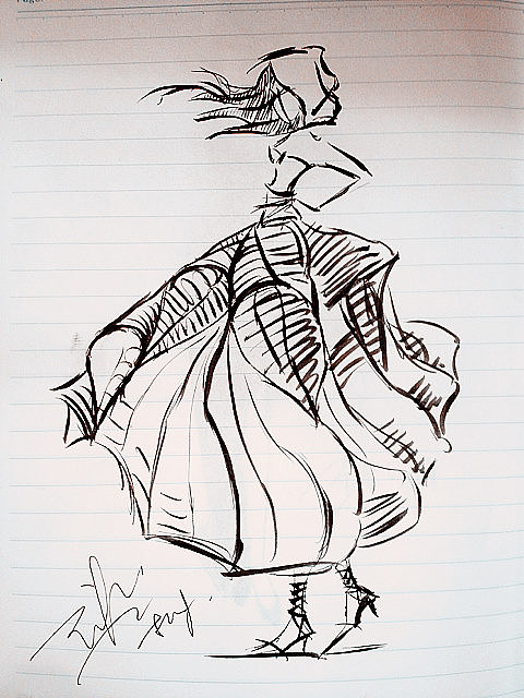 晒本子,画衣服啦