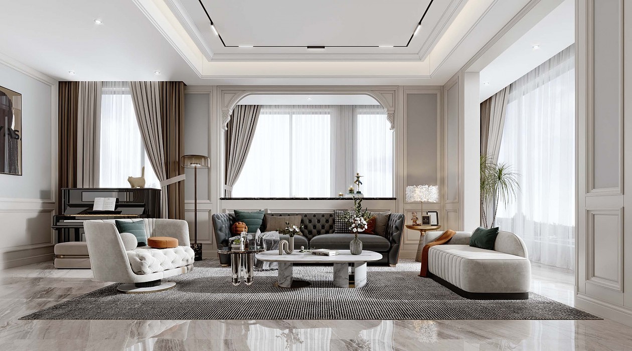 风格客餐厅效果图表现28王彤ing王彤ing轻奢风客餐厅效果图表现54王彤