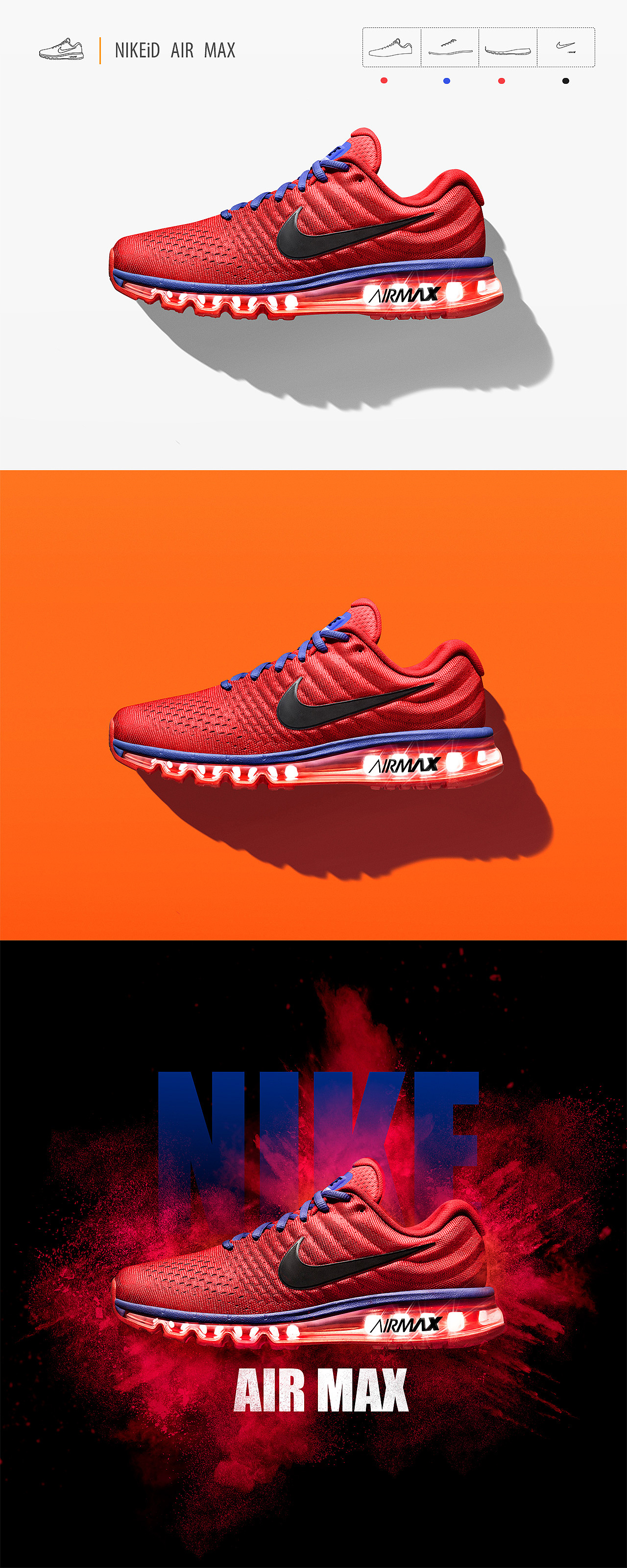 NIKEiD AIR MAX 产品精修+后期创意（图ZOTkyMTUzNzY=） - 海报 - 站酷设计师哆啦A毅原创素材 - 站酷ZCOOL