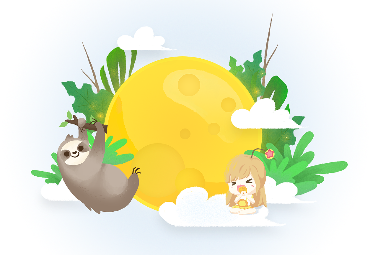 中秋贺卡（图ZMTYxNTgyMzQ0） - 宣传物料 - 站酷设计师陈菜菜酱原创素材 - 站酷ZCOOL