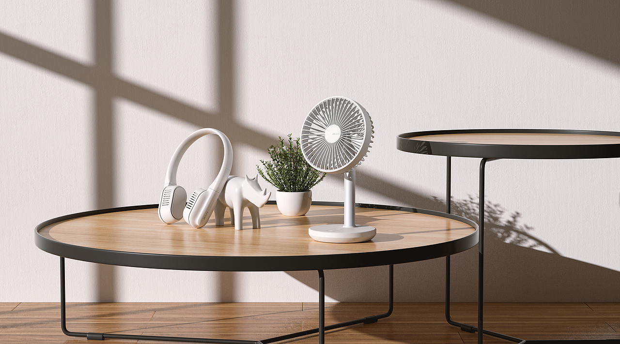 【产品渲染】几素丨挂脖/手持风扇 JISULIFE Ⅲ