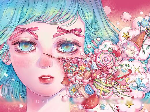 原创插画系列《乱蟲少女》