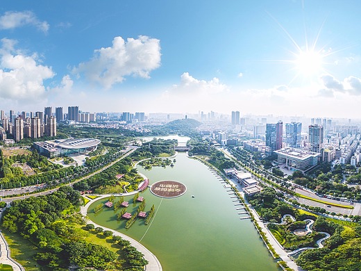 佛山千灯湖航拍全景vr