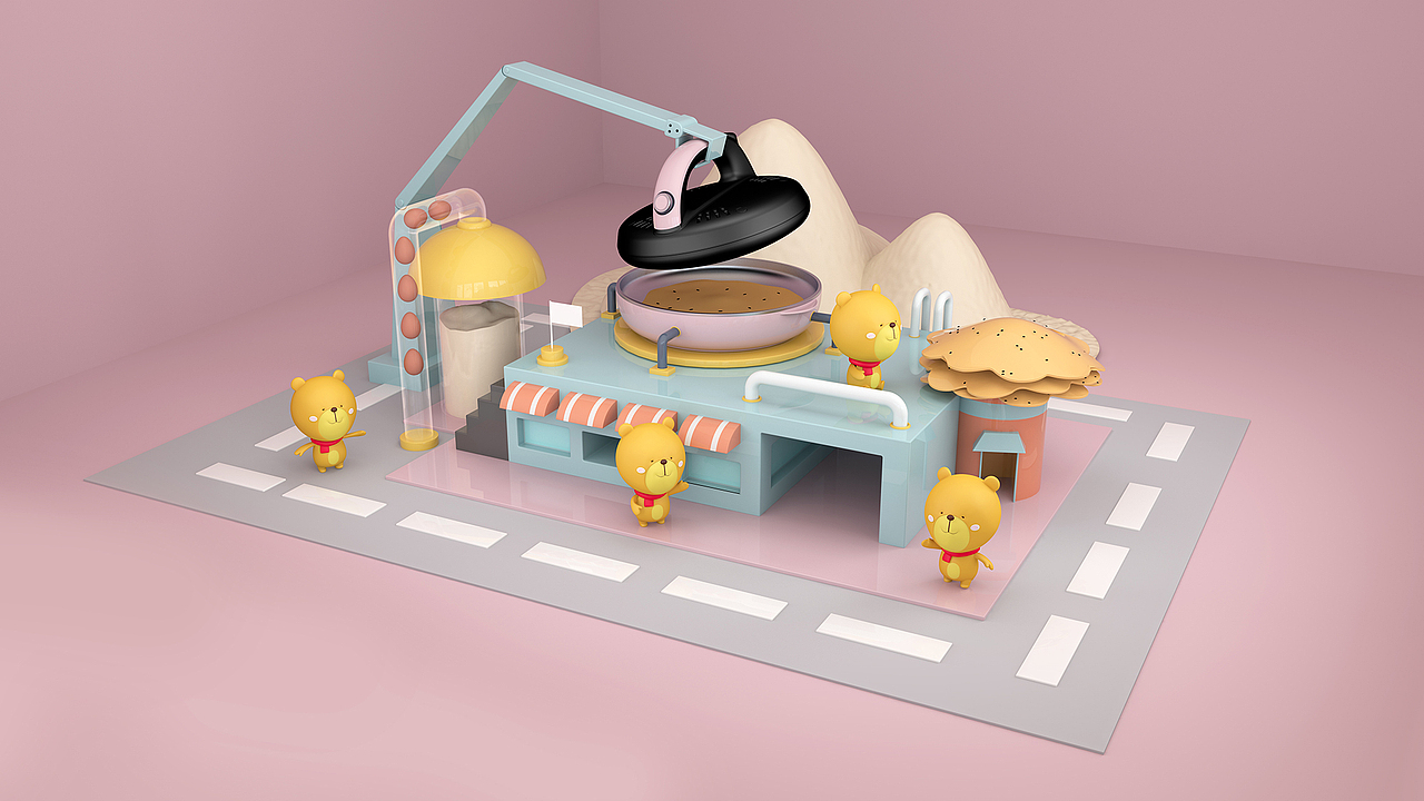 c4d小熊电器画册创意图（图ZMTEwNjUyNzYw） - 场景 - 站酷设计师木板上的西瓜皮原创素材 - 站酷ZCOOL