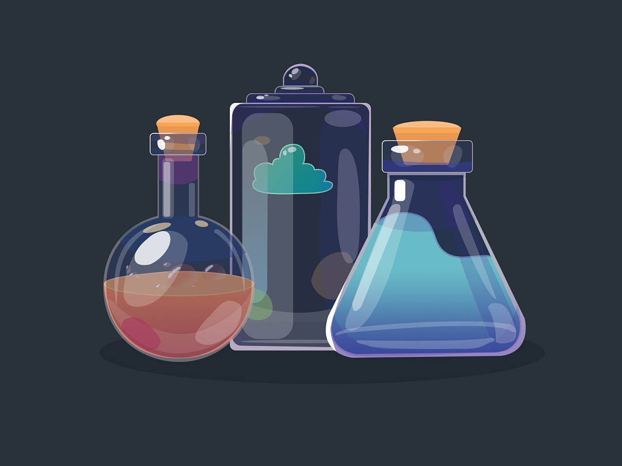 化学实验|插画|创作习作|谜鹿了 - 原创作品 - 站酷 (zcool)