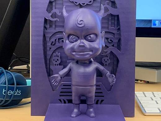 恶魔的决定3D打印镭射切割融合作品