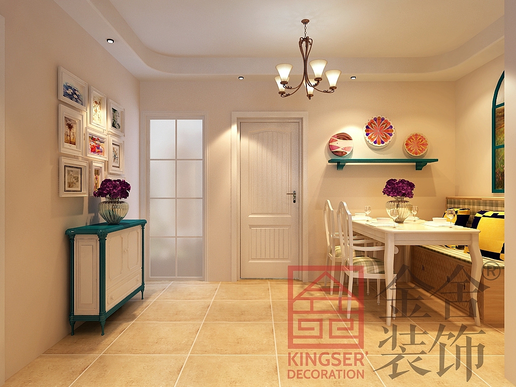 石家庄碧桂园桃园里127平米田园风格装修效果图!