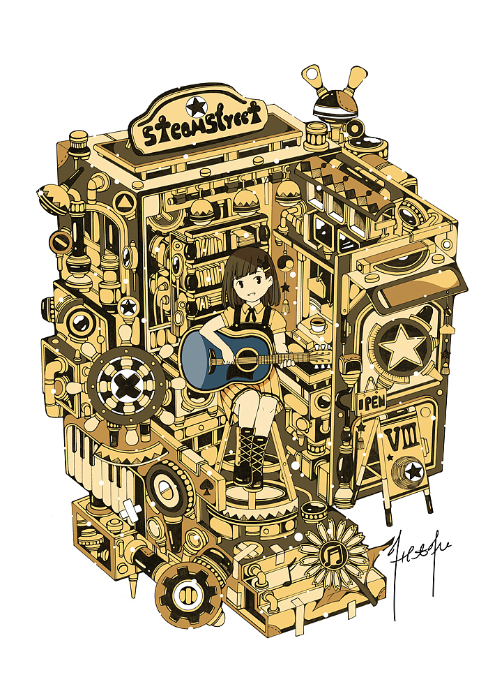 蒸汽朋克插画集8蒸汽街的秘密