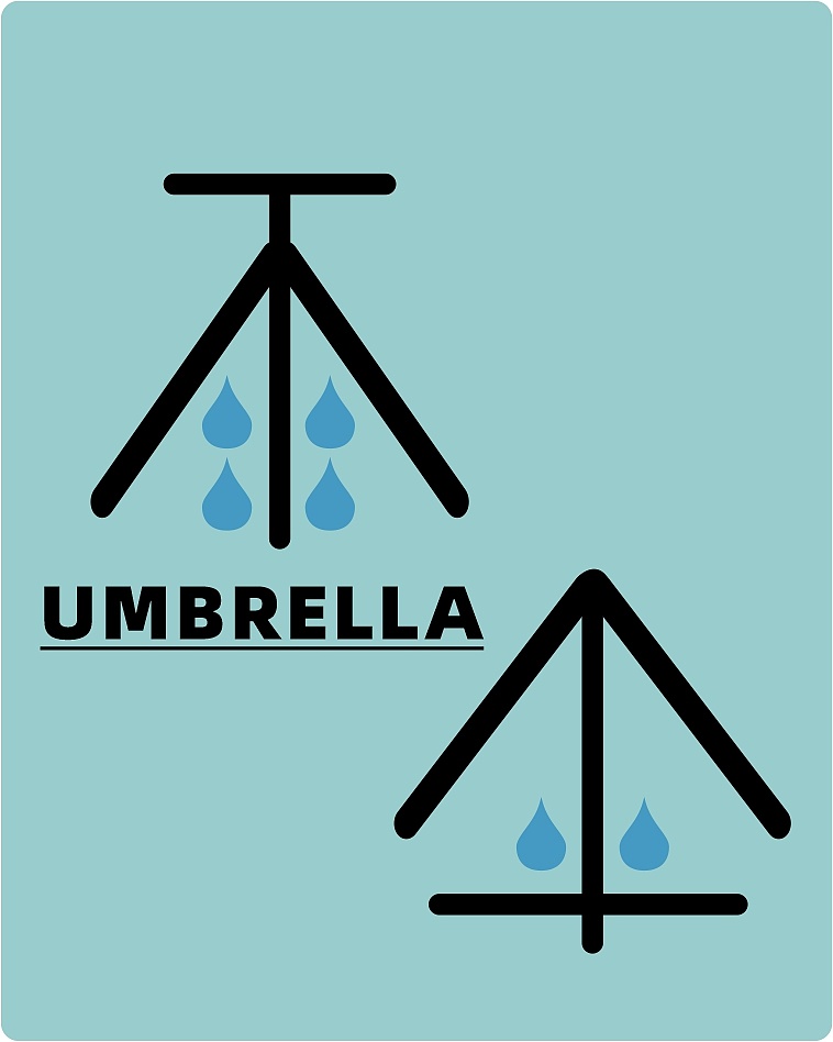 字体设计——雨伞