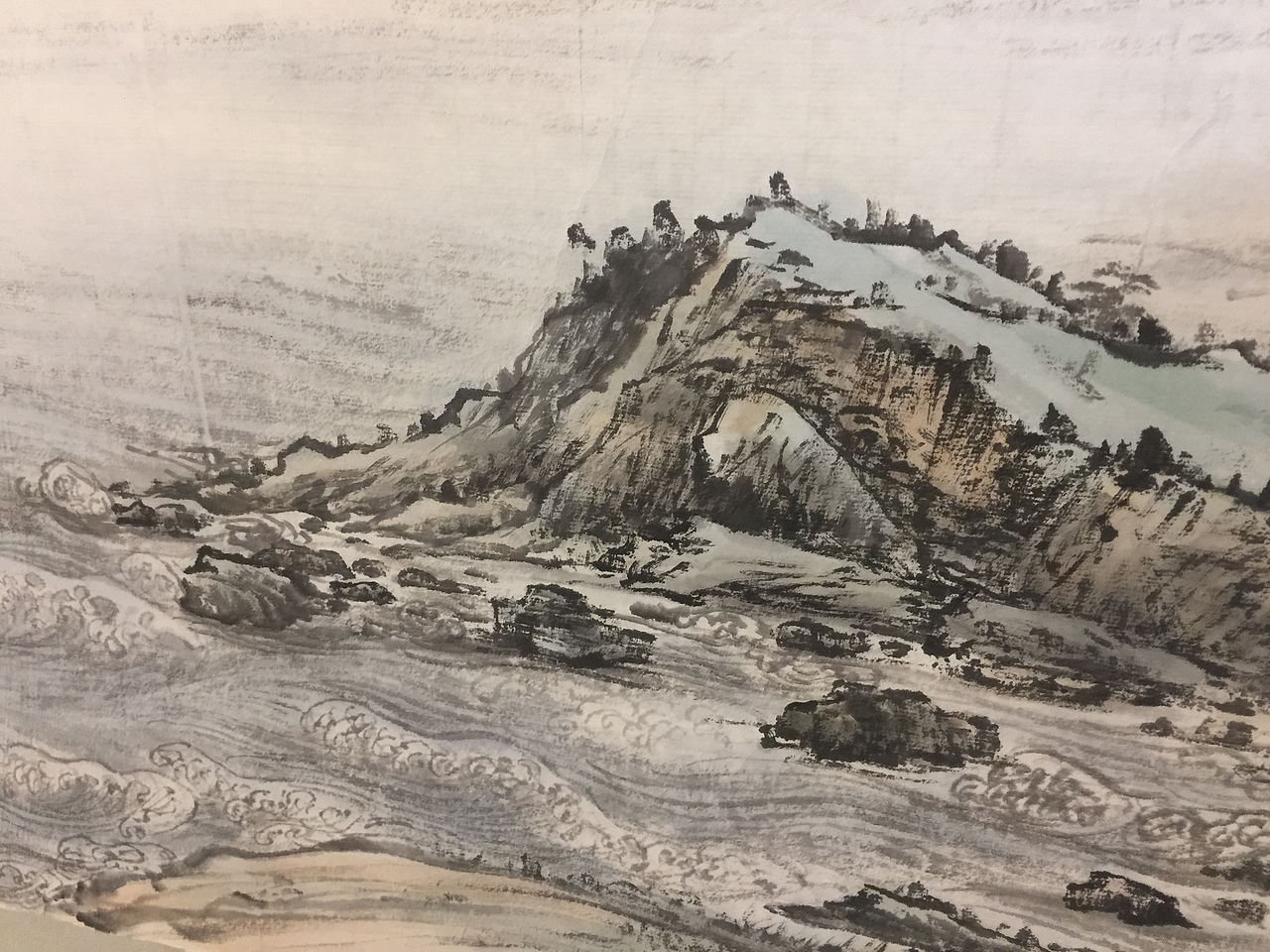 国画写生,崂山仰口,提名-海纳百川