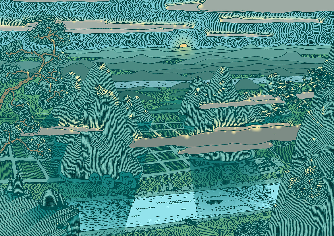 《日出》你的大风景之1（图ZMzczNzE5MTAw） - 艺术插画 - 站酷设计师钟雨艺术原创素材 - 站酷ZCOOL