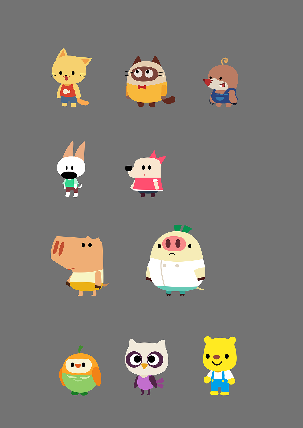 优彼智多星球角色设计（图ZMTg2ODY5Mzk2） - 概念设定 - 站酷设计师小蜜蜂画漫画原创素材 - 站酷ZCOOL