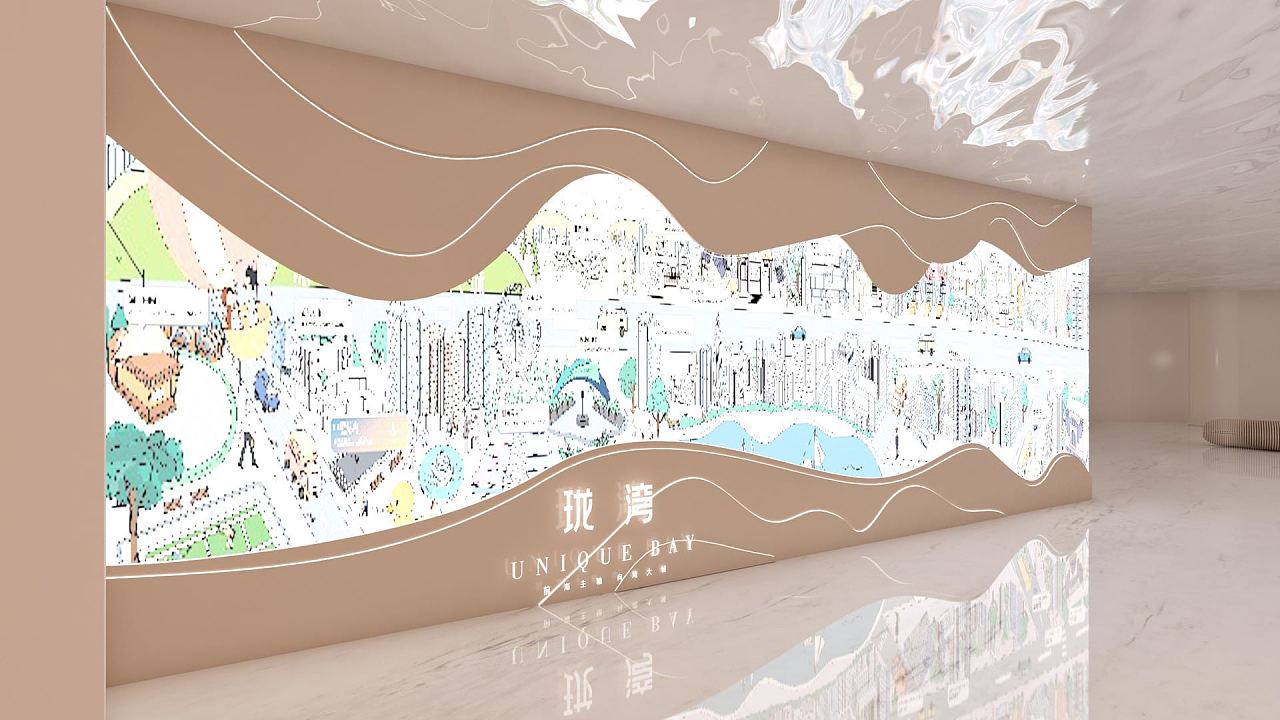 2020珑湾营销中心看楼通道包装