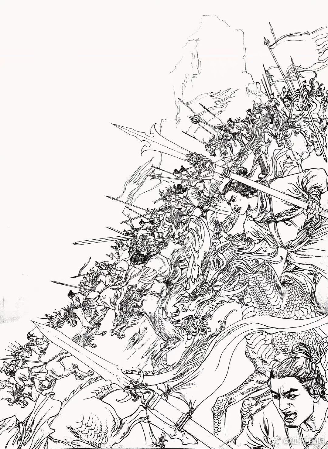 手绘线稿（图ZMzM0NjI2NDUy） - 艺术插画 - 站酷设计师独行正明原创素材 - 站酷ZCOOL