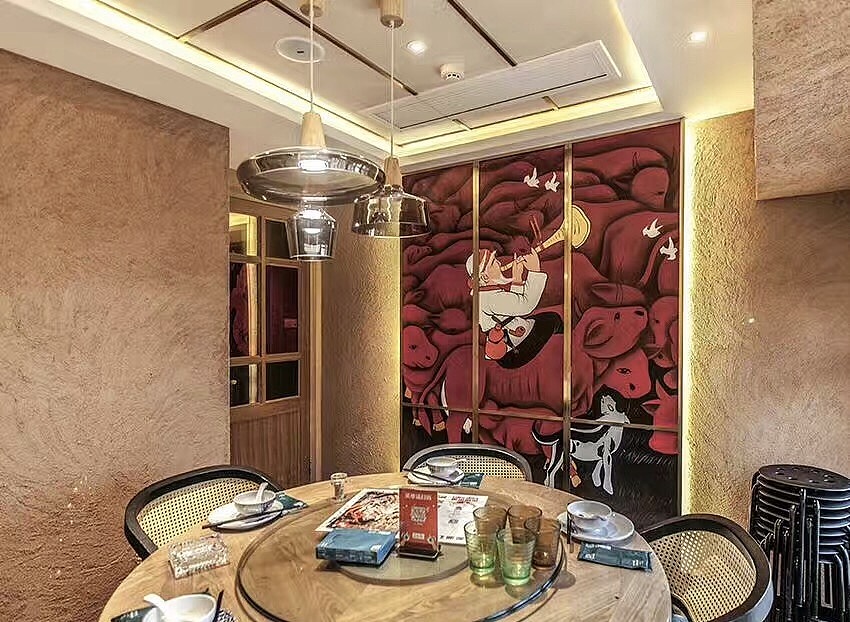 餐厅墙绘作品（图ZODkwMDY1MzI=） - 新锐潮流插画 - 站酷设计师南京图灵领悟原创素材 - 站酷ZCOOL