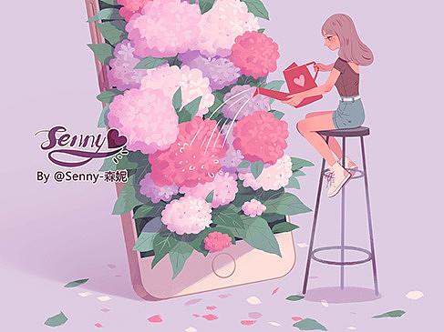 浇花~