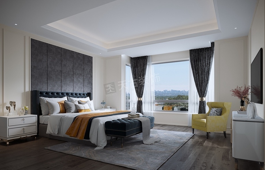 恒大优活城装修,叠拼别墅设计效果图,天古装饰装修工地