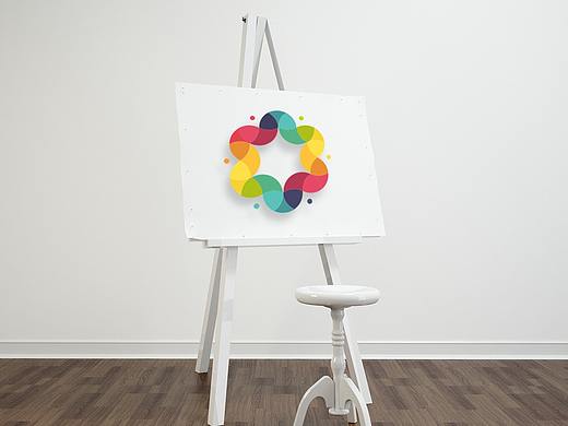 一款利用形状小技巧制作的logo