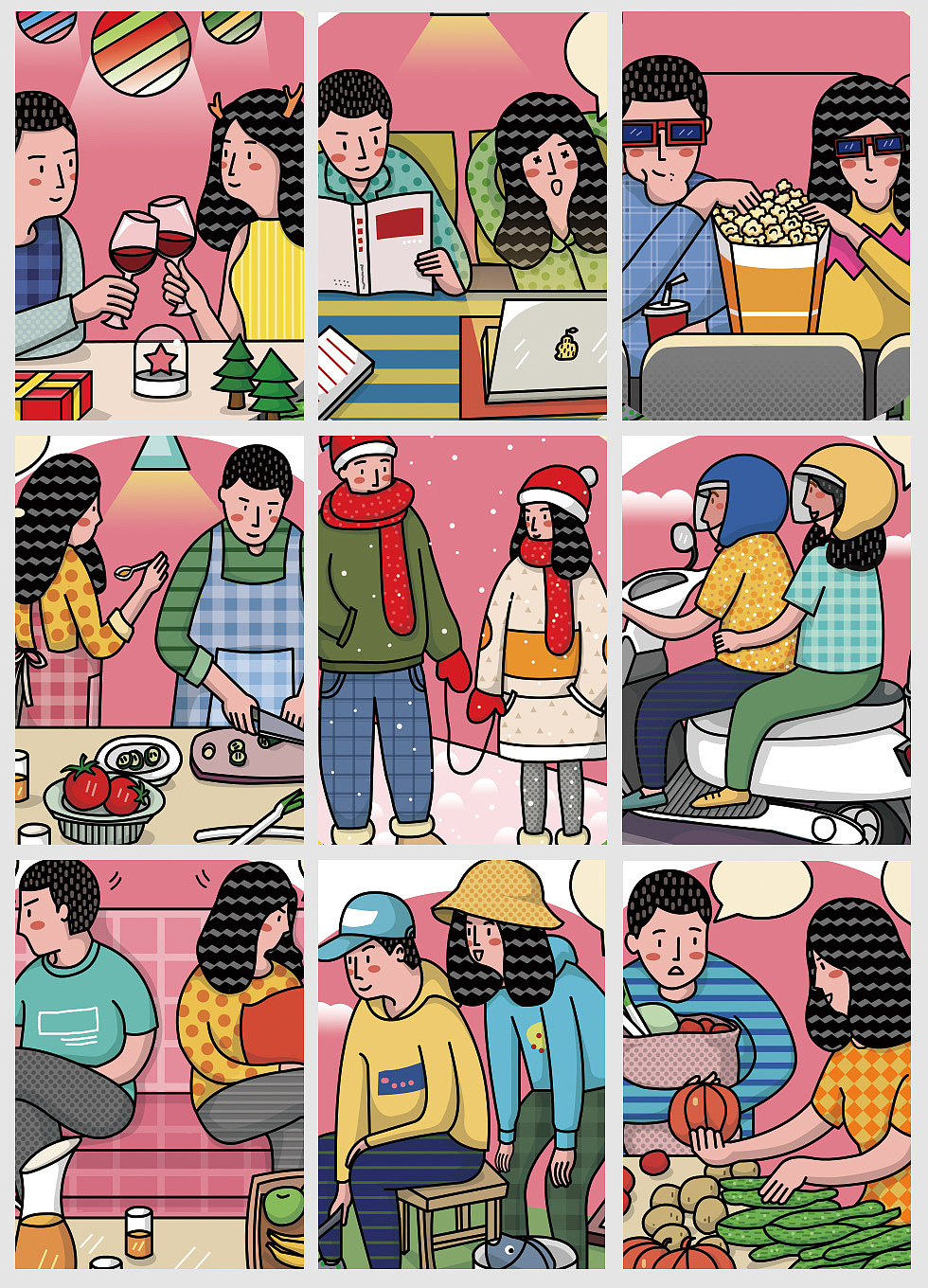 冬天快乐（图ZNjY3MTE1Njg=） - 商业插画 - 站酷设计师crysta1211原创素材 - 站酷ZCOOL