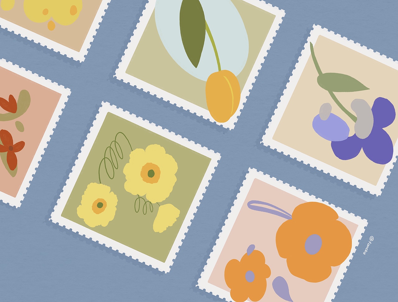 扁平风花卉插画（图ZMjkxNjA2ODky） - 商业插画 - 站酷设计师梵祁的插画原创素材 - 站酷ZCOOL