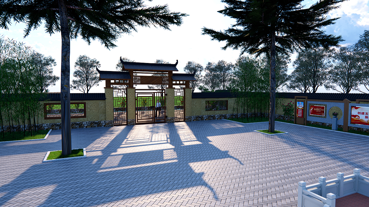 美丽乡村效果图（图ZMzIyMzMwMzQ4） - 其他三维 - 站酷设计师指尖丨Design原创素材 - 站酷ZCOOL