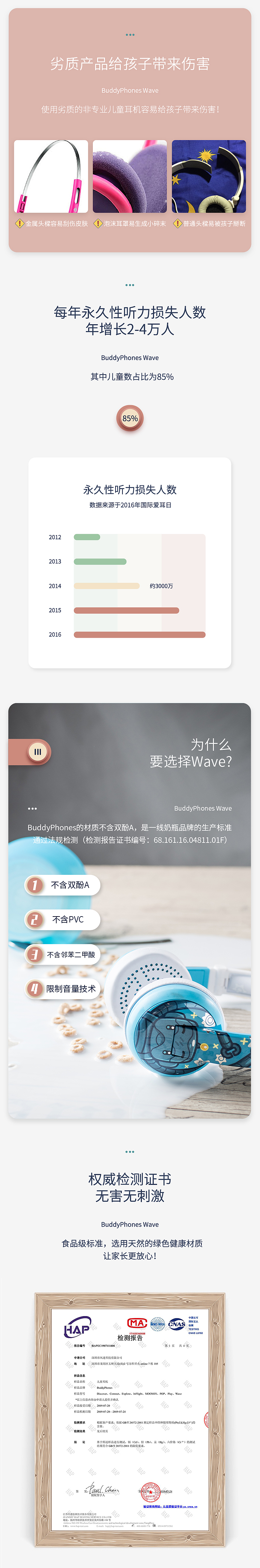 国内电商 - 儿童耳机详情页