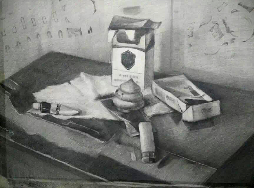 衛(wèi)生紙與煙盒的組合（圖ZMzM3ODQxMTY=） - 繪畫 - 站酷設(shè)計(jì)師陳小蟲原創(chuàng)素材 - 站酷ZCOOL