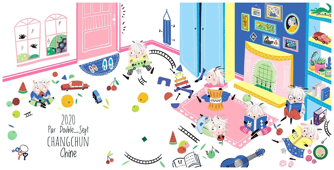 2020儿童插图板绘案例汇总