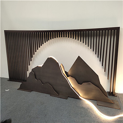 精美不锈钢屏风制作不锈钢仿古铜屏风隔断众钰定制