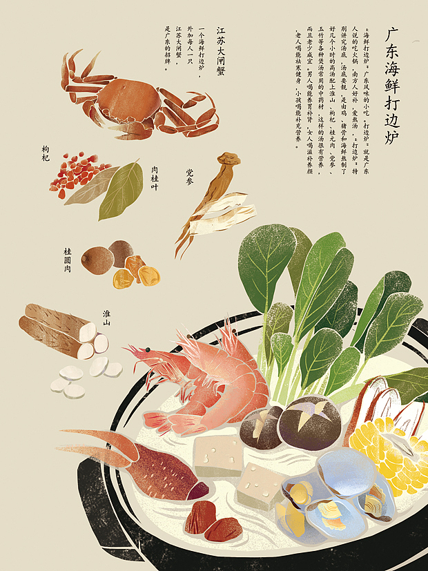 冬日暖锅（图ZMjM5MjQyNDQ=） - 商业插画 - 站酷设计师biiig_bear原创素材 - 站酷ZCOOL