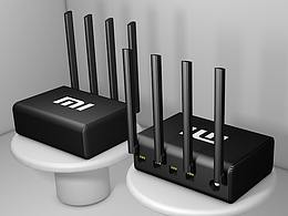 小米路由器建模渲染