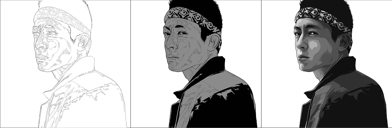 Portraits|edc陳冠希/步骤图（图ZNzg1MjAzMjA=） - 创作习作 - 站酷设计师雕雕坨Design原创素材 - 站酷ZCOOL